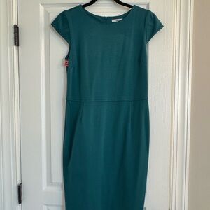 Bar III Teal Cap Sleeve Sheath Dress